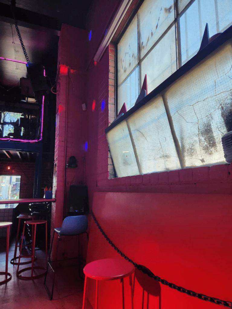 Interior of Evie's Disco Diner.