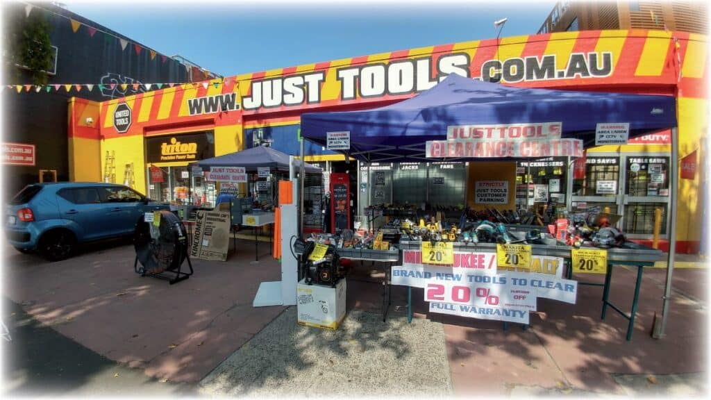 Just Tools Clearance Centre Front Side