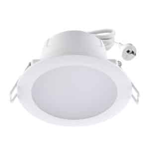 A LED downlight.
