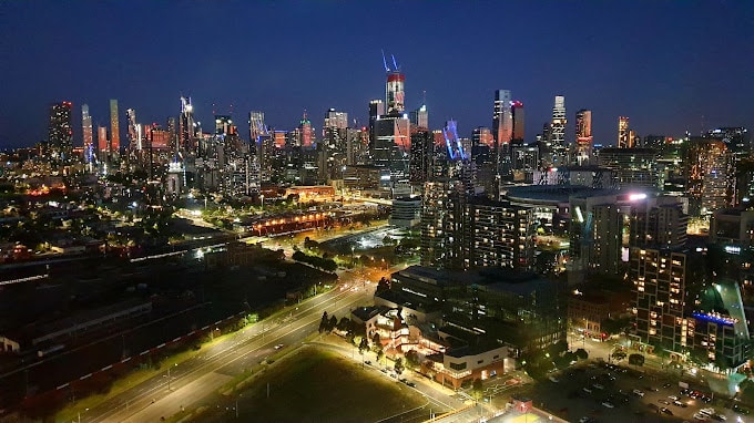 Night View Through Melbourne Star Wheel by Brett Atkinson