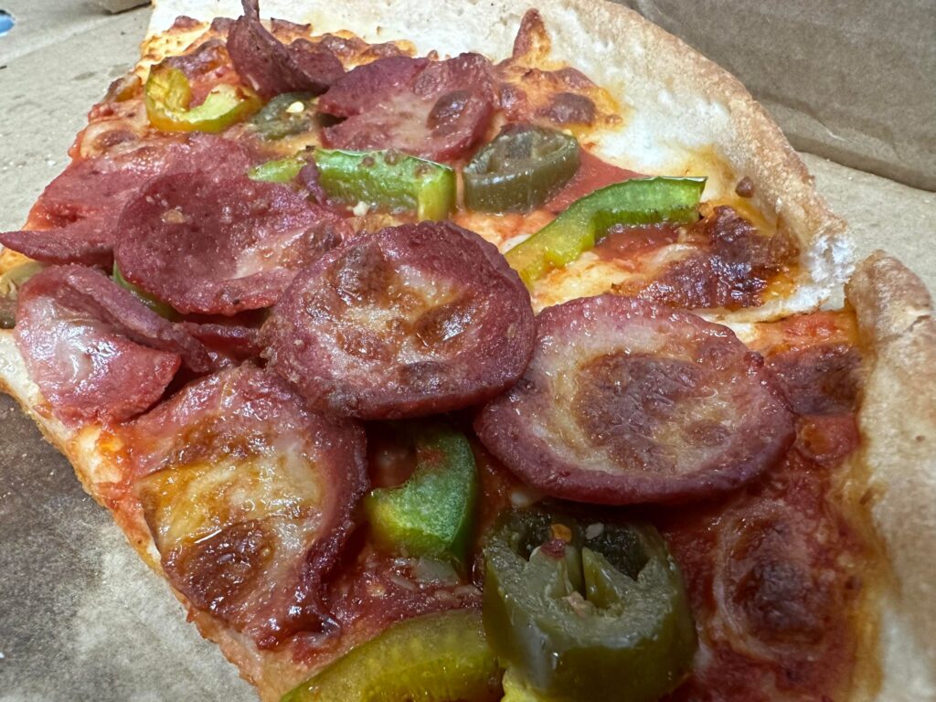 Close up of Mexicana pizza